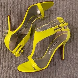 Neon Yellow Manolo Strattina Heels
